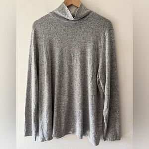 Torrid Heather Gray Plush Super Soft Mock Neck Long Sleeve